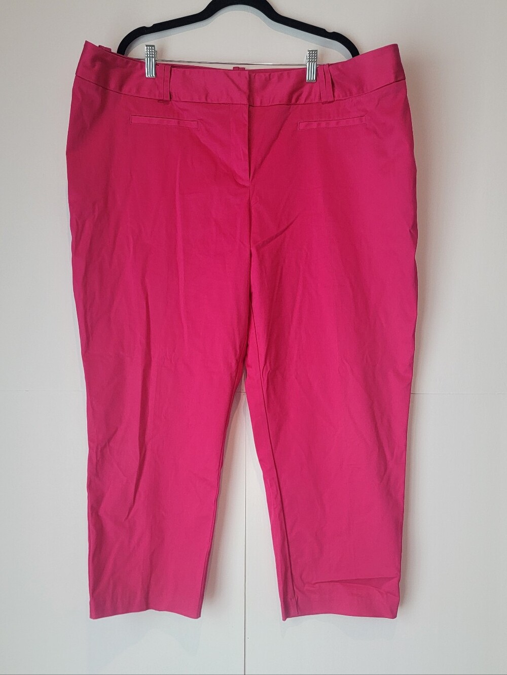Worthington Woman Hot Pink Cropped Dress Pants Plus Size 22W